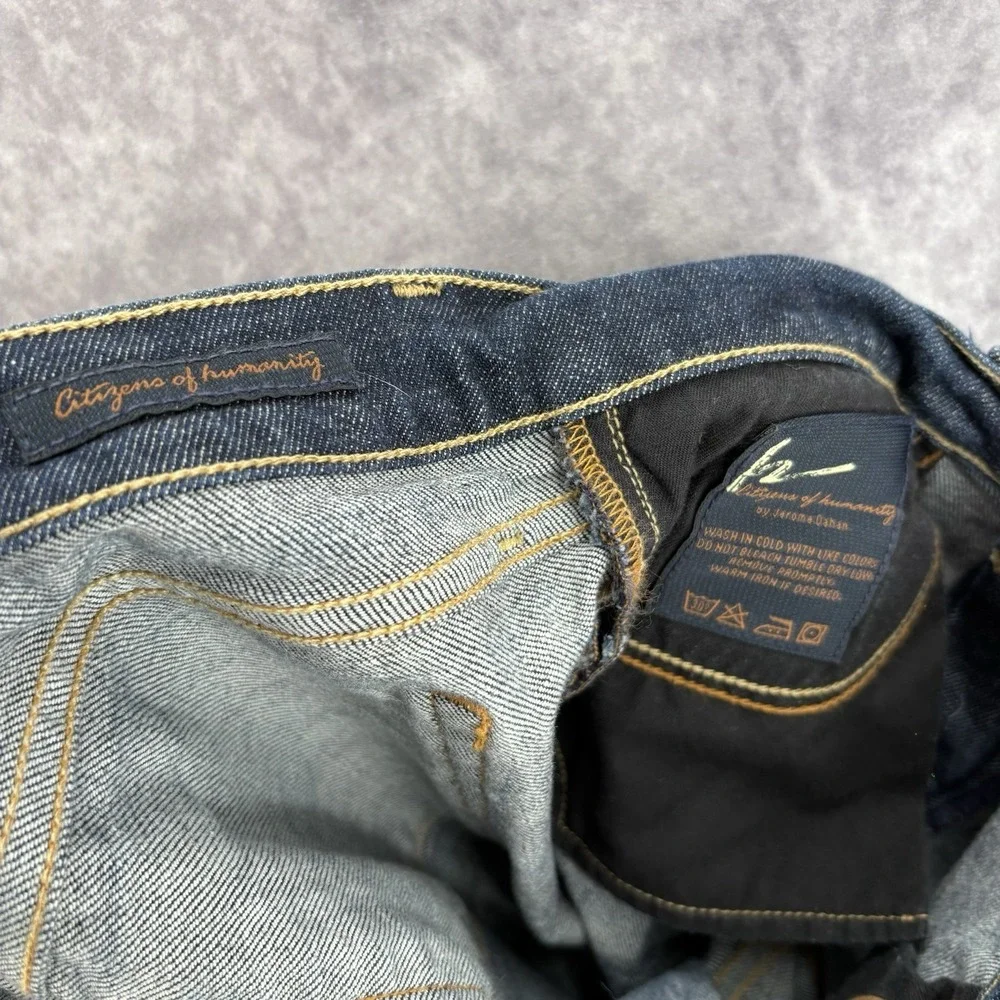 VTG Citizens Of Humanity Jeans Womens 31 Low Waist Crop Dark Blue Y2K 00s - Picture 5 of 7